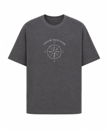 [オンフリックxDNSR] コンパススラブセミクロップTシャツ