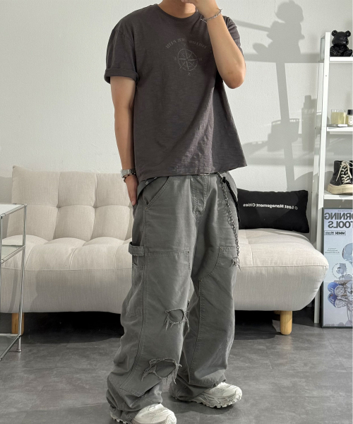 DNSR（ディーエヌエスアール）の「[オンフリックxDNSR] コンパススラブセミクロップTシャツ（Tシャツ/カットソー・メンズ・その他・MEDIUM/LARGE/X-LARGE）」の3枚目の写真