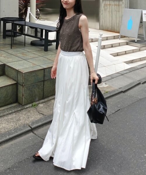 CAPRICIEUX LE'MAGE(カプリシューレマージュ)の「シルバードットスラブタンク(Tシャツ/カットソー・レディース・アイボリー/チャコールグレー・FREE)」の16枚目の写真