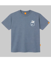 ポケット-ニャン 半袖Tシャツ 男女共用 ビッグサイズ