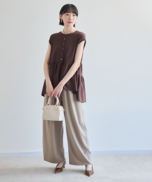 Paradise Picnic(パラダイスピクニック)の「cloche カットジョーゼットイージーパンツ(その他パンツ・レディース・ブラウン/ベージュ/ブラック・FREE)」の4枚目の写真