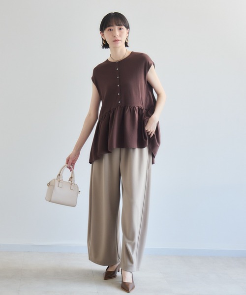 Paradise Picnic(パラダイスピクニック)の「cloche カットジョーゼットイージーパンツ(その他パンツ・レディース・ブラウン/ベージュ/ブラック・FREE)」の6枚目の写真