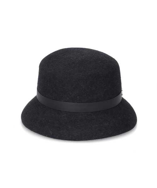 Chapeau d' O（シャポードオー）の「Chapeau d' O  Curve Brim Felt Cloche / シャポードオー（ハット・レディース・グレー/ブラック・M/57.5cm）」の4枚目の写真
