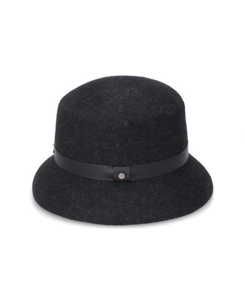 Chapeau d' O（シャポードオー）の「Chapeau d' O  Curve Brim Felt Cloche / シャポードオー（ハット・レディース・グレー/ブラック・M/57.5cm）」の6枚目の写真