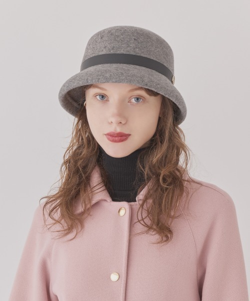 Chapeau d' O（シャポードオー）の「Chapeau d' O  Curve Brim Felt Cloche / シャポードオー（ハット・レディース・グレー/ブラック・M/57.5cm）」の11枚目の写真