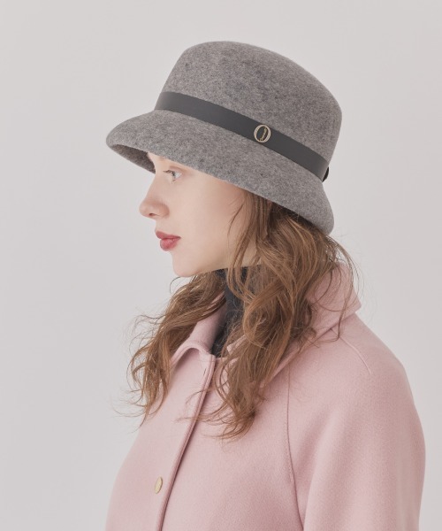 Chapeau d' O（シャポードオー）の「Chapeau d' O  Curve Brim Felt Cloche / シャポードオー（ハット・レディース・グレー/ブラック・M/57.5cm）」の12枚目の写真