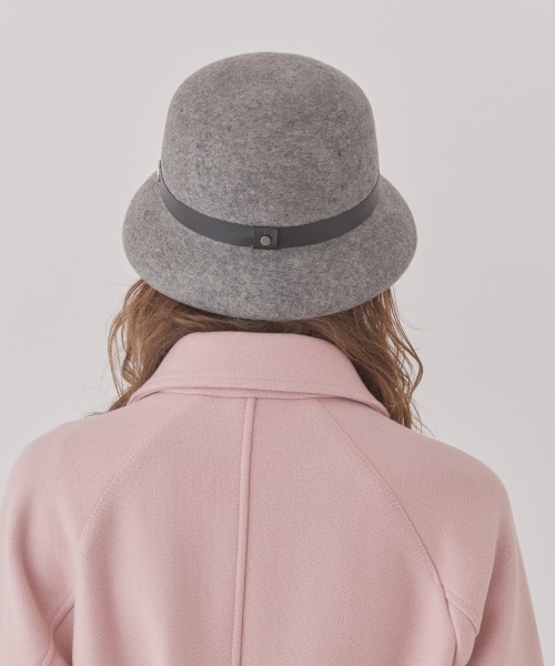 Chapeau d' O（シャポードオー）の「Chapeau d' O  Curve Brim Felt Cloche / シャポードオー（ハット・レディース・グレー/ブラック・M/57.5cm）」の13枚目の写真