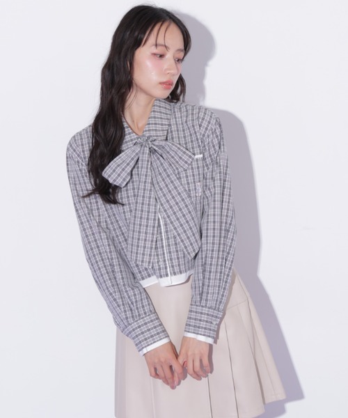 JILL by JILL STUART(ジルバイジルスチュアート)の「<BEARシリーズ>クロップドシャツ(シャツ/ブラウス・レディース・ブルー系その他/ブラック系その他/ブルー・FREE)」の21枚目の写真
