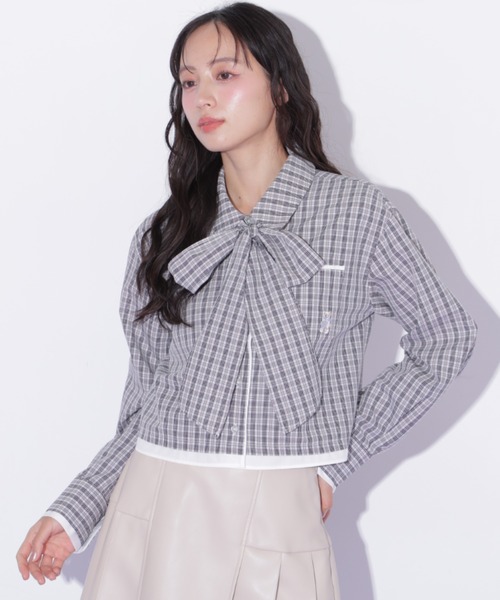 JILL by JILL STUART(ジルバイジルスチュアート)の「<BEARシリーズ>クロップドシャツ(シャツ/ブラウス・レディース・ブルー系その他/ブラック系その他/ブルー・FREE)」の20枚目の写真
