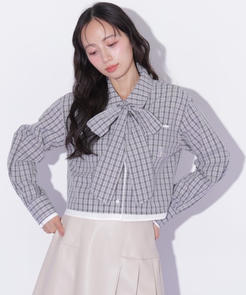 JILL by JILL STUART(ジルバイジルスチュアート)の「<BEARシリーズ>クロップドシャツ(シャツ/ブラウス・レディース・ブルー系その他/ブラック系その他/ブルー・FREE)」の17枚目の写真