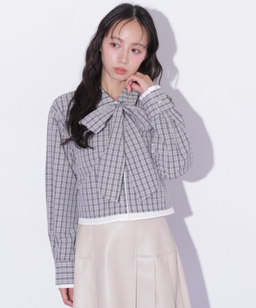 JILL by JILL STUART(ジルバイジルスチュアート)の「<BEARシリーズ>クロップドシャツ(シャツ/ブラウス・レディース・ブルー系その他/ブラック系その他/ブルー・FREE)」の16枚目の写真