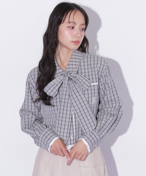 JILL by JILL STUART(ジルバイジルスチュアート)の「<BEARシリーズ>クロップドシャツ(シャツ/ブラウス・レディース・ブルー系その他/ブラック系その他/ブルー・FREE)」の19枚目の写真