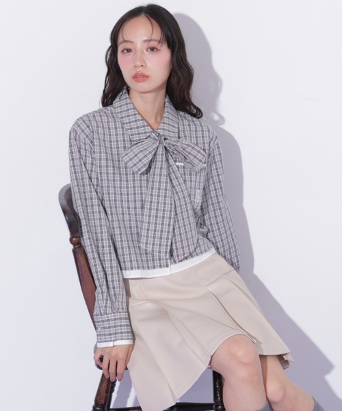 JILL by JILL STUART(ジルバイジルスチュアート)の「<BEARシリーズ>クロップドシャツ(シャツ/ブラウス・レディース・ブルー系その他/ブラック系その他/ブルー・FREE)」の14枚目の写真
