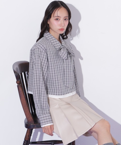 JILL by JILL STUART(ジルバイジルスチュアート)の「<BEARシリーズ>クロップドシャツ(シャツ/ブラウス・レディース・ブルー系その他/ブラック系その他/ブルー・FREE)」の15枚目の写真