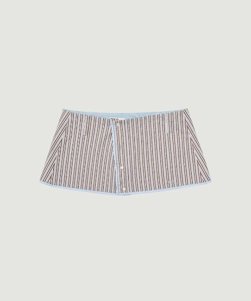 GRVRGROVE(グローブ)の「SENA LAYERED SKIRT(スカート・レディース・ライトブルー/ブラウン・MEDIUM/SMALL)」の3枚目の写真