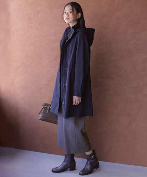 J.PRESS(ジェイプレス)の「Artirosa フーデッド ロング コート(その他アウター・レディース・ネイビー系/ベージュ系・T13/T15)」の4枚目の写真