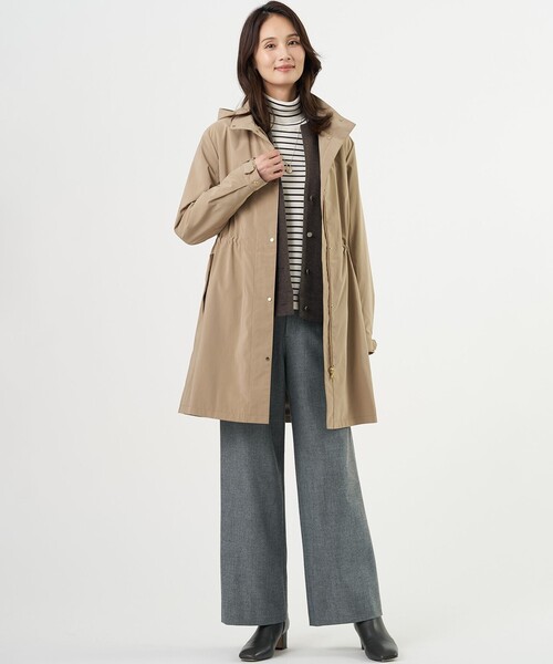 J.PRESS(ジェイプレス)の「Artirosa フーデッド ロング コート(その他アウター・レディース・ネイビー系/ベージュ系・T13/T15)」の5枚目の写真