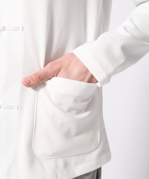 HARE(ハレ)の「カンフーポンチカーディガン(HARE)(カーディガン/ボレロ・メンズ・ブラック/オフホワイト/ブルー・SMALL/MEDIUM)」の9枚目の写真