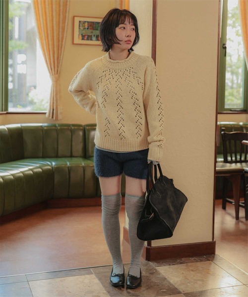 miette(ミエット)の「アイレット編みニットプルオーバー(ニット/セーター・レディース・アイボリー/ベージュ/レッド・FREE)」の12枚目の写真