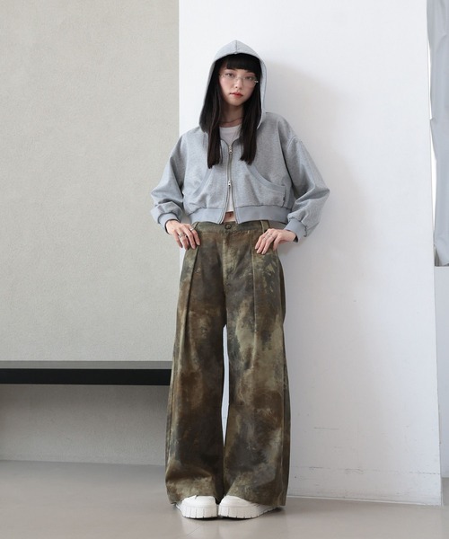 RAGEBLUE(レイジブルー)の「サビ柄タックボリュームワイドパンツ(その他パンツ・レディース・ピンク系/ブラウン系/カーキ系・FREE)」の7枚目の写真