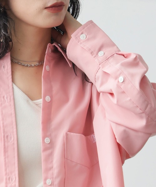 antiqua(アンティカ)の「オーバーサイズ シャツ(シャツ/ブラウス・レディース・ピンク/グレー系その他・ONESIZE)」の10枚目の写真