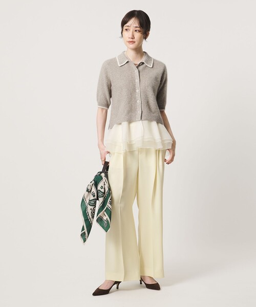 UNITED ARROWS(ユナイテッドアローズ)の「フォックスカシミヤ オーガンジーコンビ ポロニット(ニット/セーター・レディース・ダークグレー/その他2/ダークブラウン・FREE)」の13枚目の写真