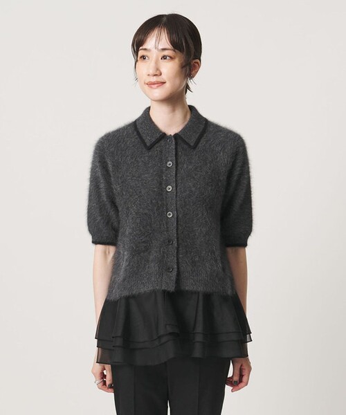 UNITED ARROWS(ユナイテッドアローズ)の「フォックスカシミヤ オーガンジーコンビ ポロニット(ニット/セーター・レディース・ダークグレー/その他2/ダークブラウン・FREE)」の17枚目の写真