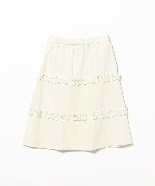 Ray BEAMS（レイビームス）の「【別注】MARMARI × Ray BEAMS / ライン フリル スカート（スカート・レディース・ブラック/オフホワイト・ONE SIZE）」の11枚目の写真