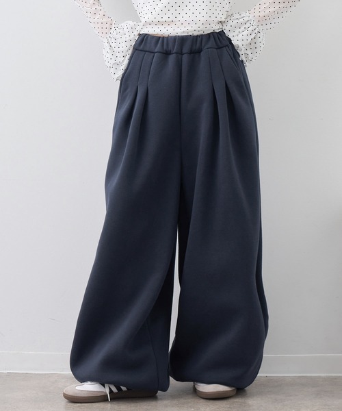 NOGLE(ノグル)の「【NOGLE/ノグル】ワイドスウェットパンツ(スウェットパンツ・レディース・ブラック/ヘザーグレー/ネイビー/チャコールグレー・M/S)」の4枚目の写真