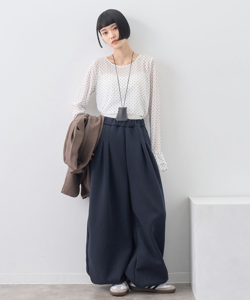 NOGLE(ノグル)の「【NOGLE/ノグル】ワイドスウェットパンツ(スウェットパンツ・レディース・ブラック/ヘザーグレー/ネイビー/チャコールグレー・M/S)」の10枚目の写真
