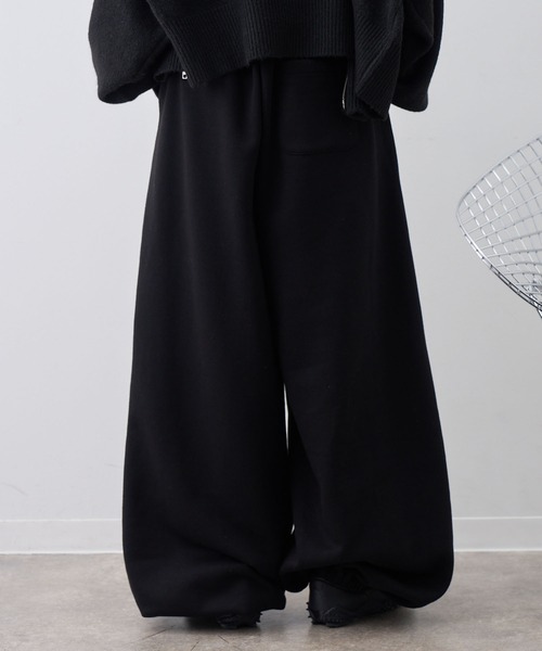 NOGLE(ノグル)の「【NOGLE/ノグル】ワイドスウェットパンツ(スウェットパンツ・レディース・ブラック/ヘザーグレー/ネイビー/チャコールグレー・M/S)」の7枚目の写真