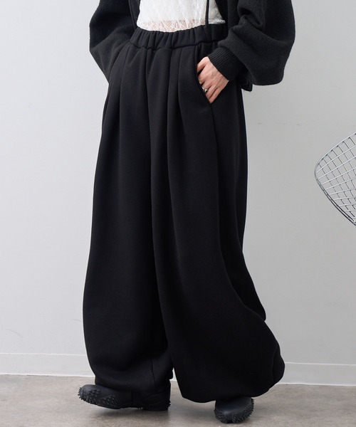 NOGLE(ノグル)の「【NOGLE/ノグル】ワイドスウェットパンツ(スウェットパンツ・レディース・ブラック/ヘザーグレー/ネイビー/チャコールグレー・M/S)」の6枚目の写真