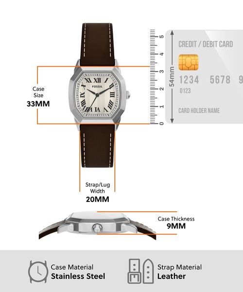 FOSSIL(フォッシル)の「フォッシル 腕時計 メンズ アナログ レザー FS6214(アナログ腕時計・メンズ・ブラウン・FREE)」の5枚目の写真