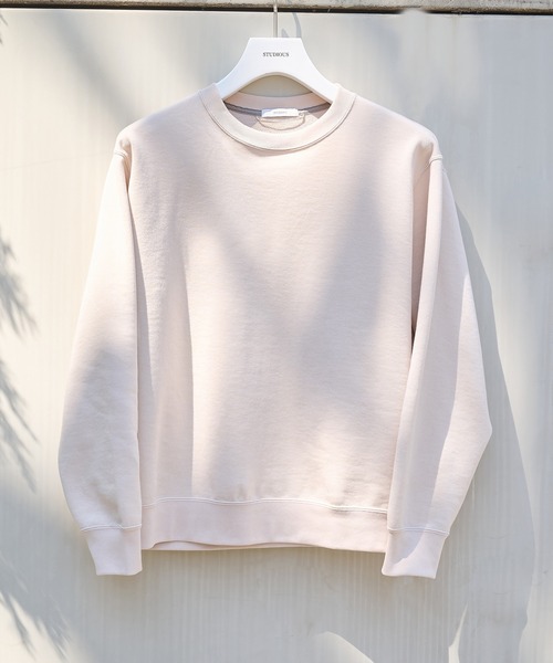 STUDIOUS(ステュディオス)の「【STUDIOUS】Light Clear Sweatshirt(スウェット・メンズ・ナチュラル/イエロー/ダークネイビー・2/1)」の2枚目の写真