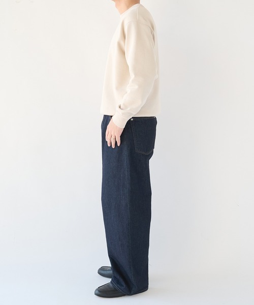 STUDIOUS(ステュディオス)の「【STUDIOUS】Light Clear Sweatshirt(スウェット・メンズ・ナチュラル/イエロー/ダークネイビー・2/1)」の5枚目の写真