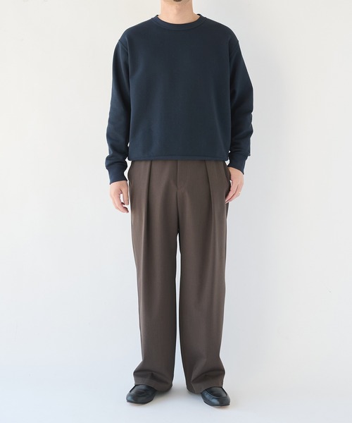 STUDIOUS(ステュディオス)の「【STUDIOUS】Light Clear Sweatshirt(スウェット・メンズ・ナチュラル/イエロー/ダークネイビー・2/1)」の7枚目の写真