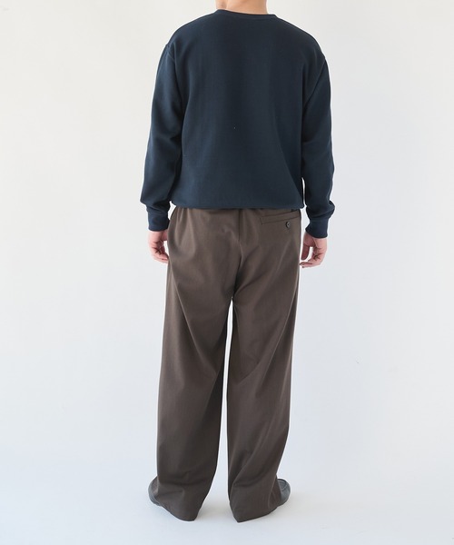 STUDIOUS(ステュディオス)の「【STUDIOUS】Light Clear Sweatshirt(スウェット・メンズ・ナチュラル/イエロー/ダークネイビー・2/1)」の9枚目の写真