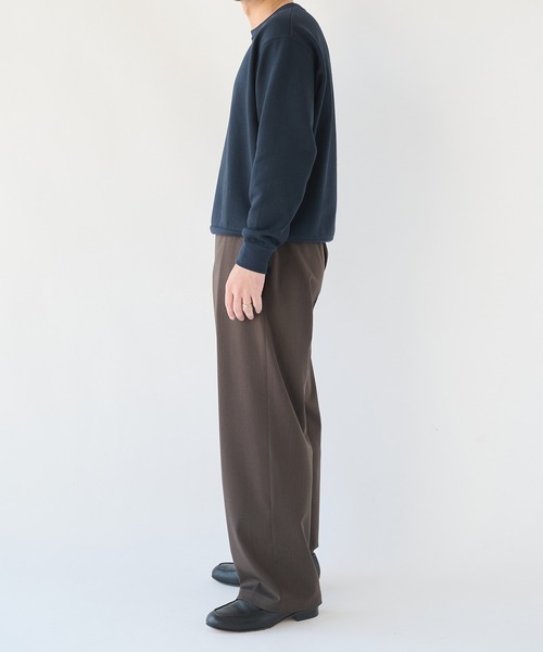 STUDIOUS(ステュディオス)の「【STUDIOUS】Light Clear Sweatshirt(スウェット・メンズ・ナチュラル/イエロー/ダークネイビー・2/1)」の8枚目の写真