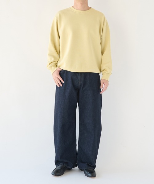 STUDIOUS(ステュディオス)の「【STUDIOUS】Light Clear Sweatshirt(スウェット・メンズ・ナチュラル/イエロー/ダークネイビー・2/1)」の10枚目の写真