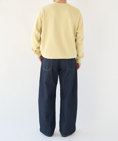 STUDIOUS(ステュディオス)の「【STUDIOUS】Light Clear Sweatshirt(スウェット・メンズ・ナチュラル/イエロー/ダークネイビー・2/1)」の12枚目の写真