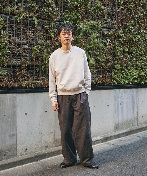 STUDIOUS(ステュディオス)の「【STUDIOUS】Light Clear Sweatshirt(スウェット・メンズ・ナチュラル/イエロー/ダークネイビー・2/1)」の13枚目の写真
