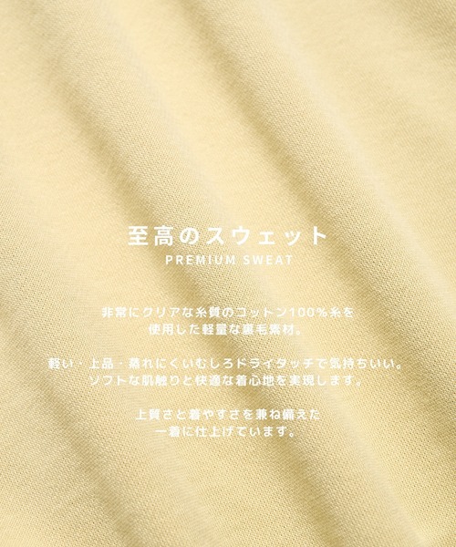 STUDIOUS(ステュディオス)の「【STUDIOUS】Light Clear Sweatshirt(スウェット・メンズ・ナチュラル/イエロー/ダークネイビー・2/1)」の19枚目の写真
