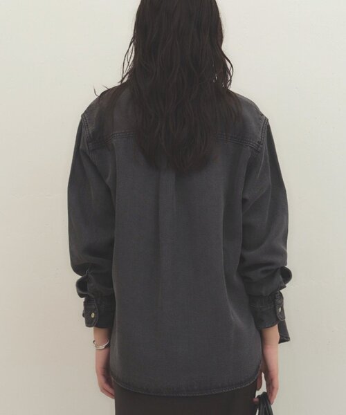 LOUNGEDRESS(ラウンジドレス)の「《セットアップ可》リヨセルヴィンテージライクシャツ 秋服(シャツ/ブラウス・レディース・ブラウン/ブラック/ベージュ・FREE)」の8枚目の写真