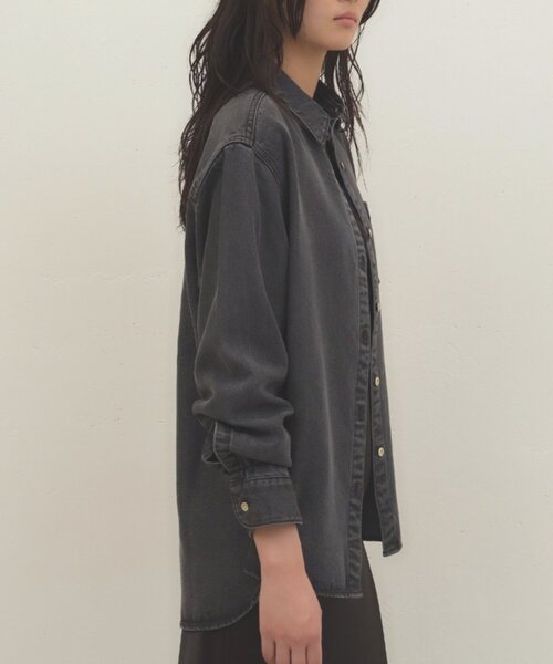 LOUNGEDRESS(ラウンジドレス)の「《セットアップ可》リヨセルヴィンテージライクシャツ 秋服(シャツ/ブラウス・レディース・ブラウン/ブラック/ベージュ・FREE)」の9枚目の写真