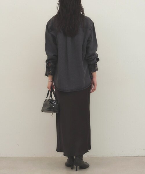 LOUNGEDRESS(ラウンジドレス)の「《セットアップ可》リヨセルヴィンテージライクシャツ 秋服(シャツ/ブラウス・レディース・ブラウン/ブラック/ベージュ・FREE)」の13枚目の写真