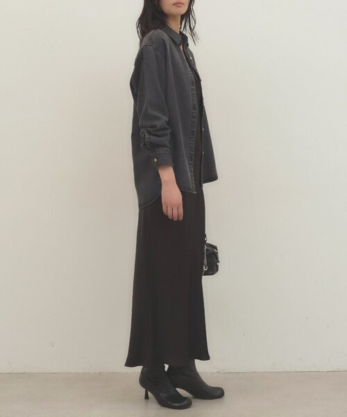 LOUNGEDRESS(ラウンジドレス)の「《セットアップ可》リヨセルヴィンテージライクシャツ 秋服(シャツ/ブラウス・レディース・ブラウン/ブラック/ベージュ・FREE)」の14枚目の写真