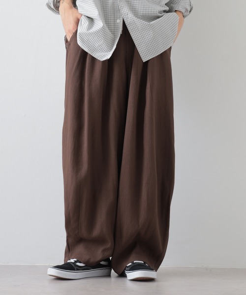 ATELANE（アテレーン）の「ATELANE /ドライスーパーワイド立体パンツ（その他パンツ・メンズ・ブラック/ブラウン/アイボリー・M/L）」の14枚目の写真
