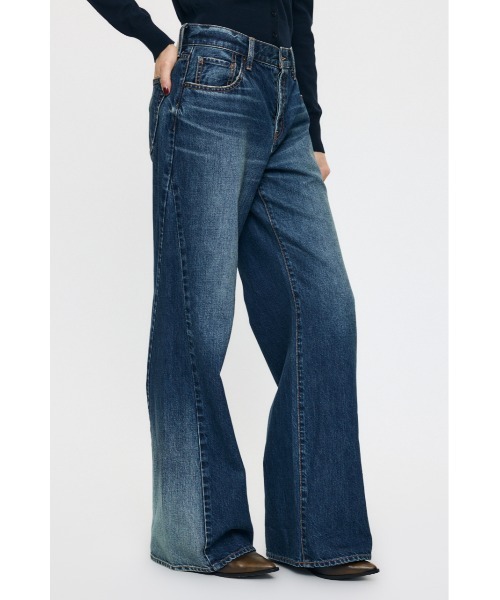 MOUSSY(マウジー)の「【26年AW新作】TWISTED WIDE STRAIGHT(デニムパンツ・レディース・ブルー/ダークブルー・1/2/0)」の1枚目の写真