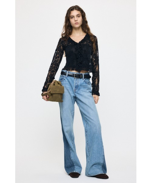 MOUSSY(マウジー)の「【26年AW新作】TWISTED WIDE STRAIGHT(デニムパンツ・レディース・ブルー/ダークブルー・1/2/0)」の3枚目の写真