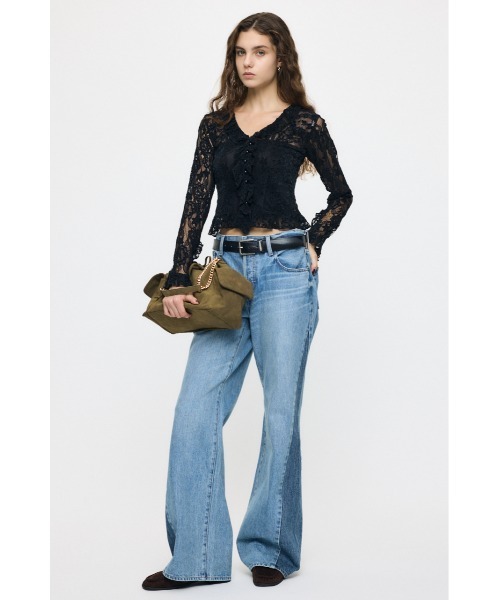 MOUSSY(マウジー)の「【26年AW新作】TWISTED WIDE STRAIGHT(デニムパンツ・レディース・ブルー/ダークブルー・1/2/0)」の4枚目の写真